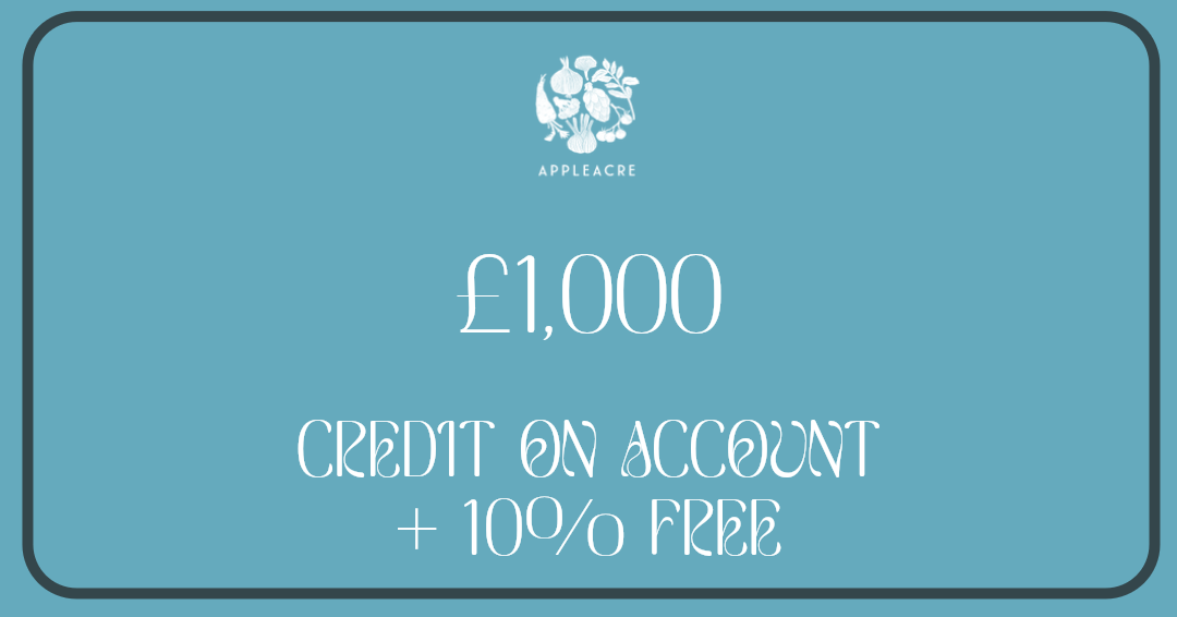 £1000 credit on account, with 10% extra for free!