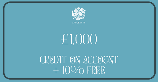 £1000 credit on account, with 10% extra for free!
