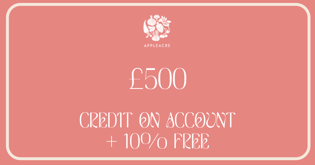 £500 credit on account, with 10% extra for free!