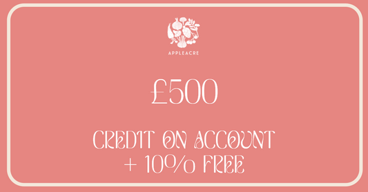 £500 credit on account, with 10% extra for free!